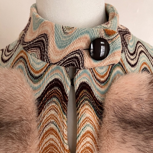 VERY RARE VINTAGE MISSONI Mink and Wool Coat - Picture 16 of 16